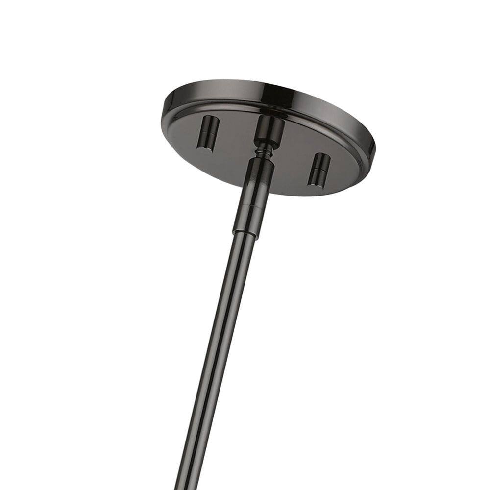 Munich Mini Pendant in Black Chrome with Clear Glass Shade