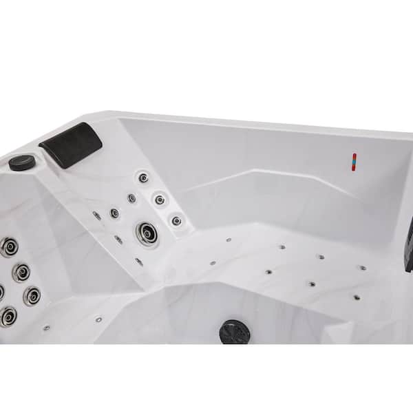 Luxury Spas Galley 5-Person 69-Jet 240V Hot Tub with Cloud Gray