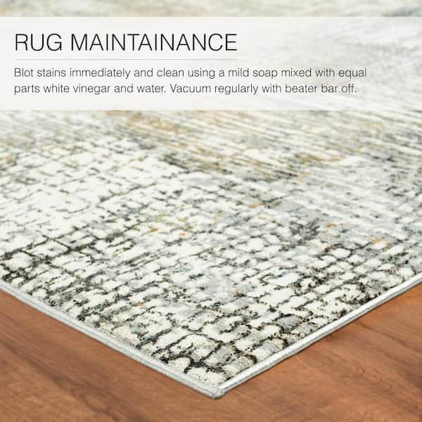 Lavorre Gray/Gold 6 ft. 7 in. x 9 ft. 6 in. Abstract Rectangle Area Rug