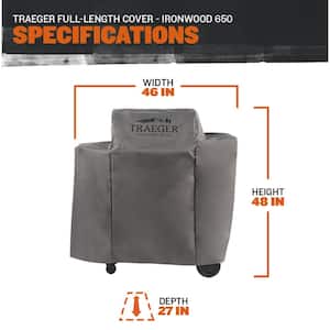 Full Length Grill Cover for Ironwood 650 Pellet Grill