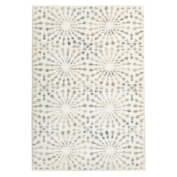 Riverstone Spoole 7 ft. 10 in. x 10 ft. White Area Rug