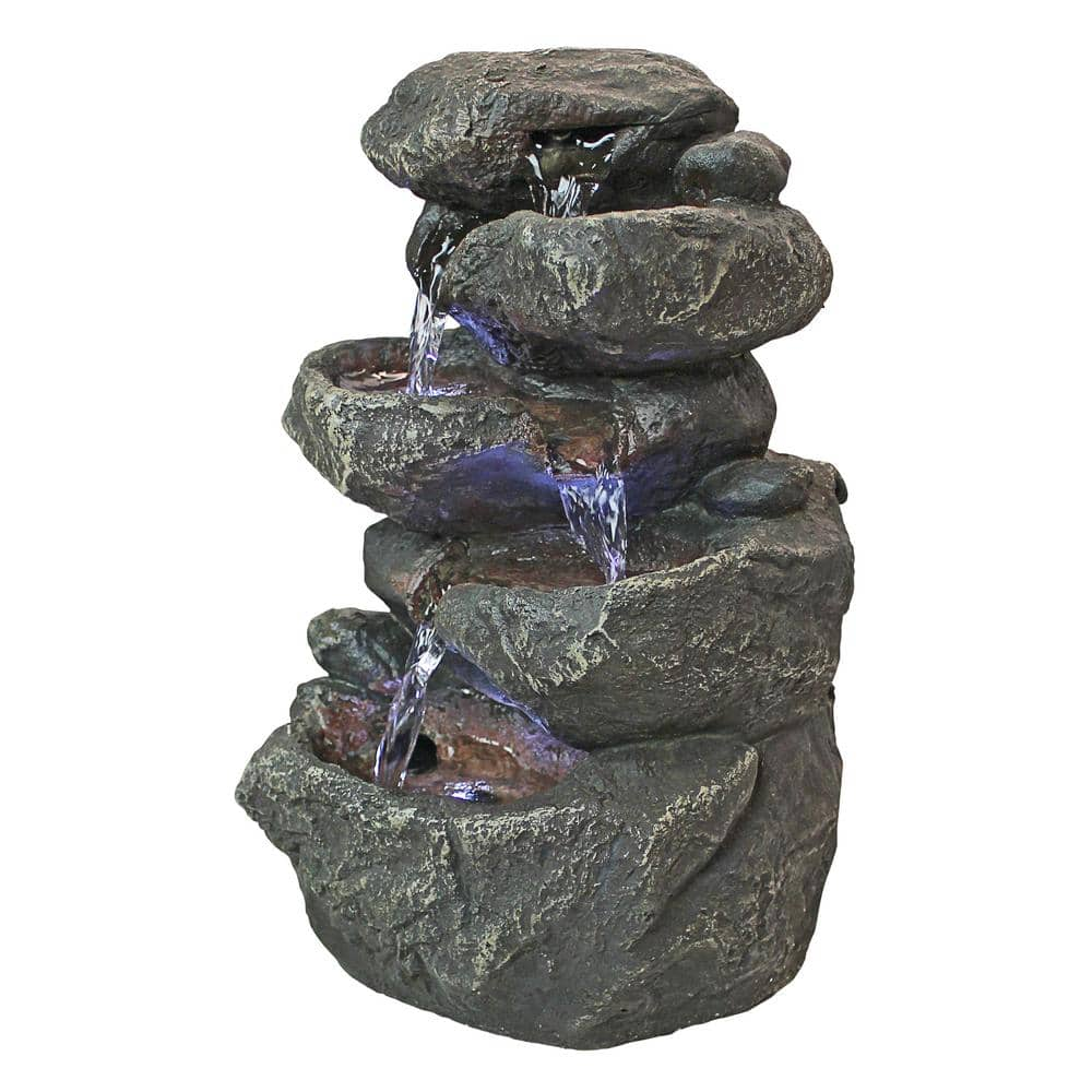 Design Toscano Anchor Falls Cascading Stone Bonded Resin Garden ...