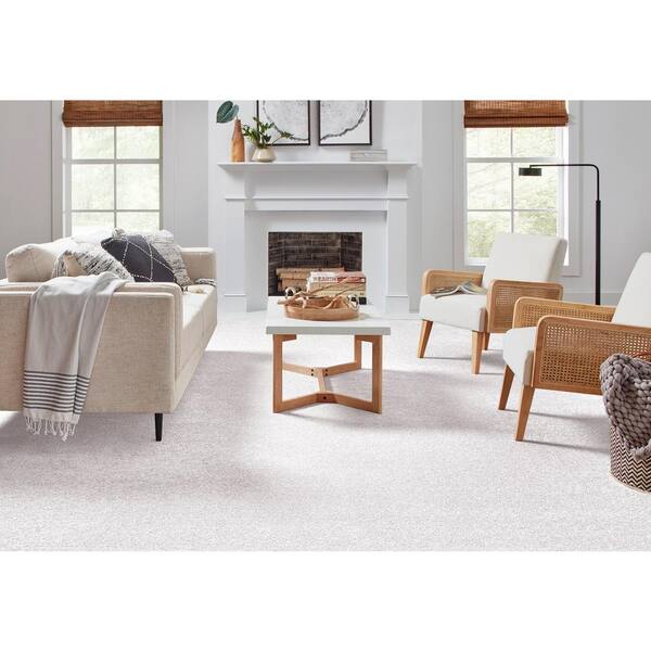 Mohawk Home & Office Board Room Charcoal Textured Carpet Sample (Interior)
