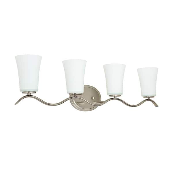 Unbranded Old Fashion Design 34 in. 4-Light Brush Nickel Vanity Light