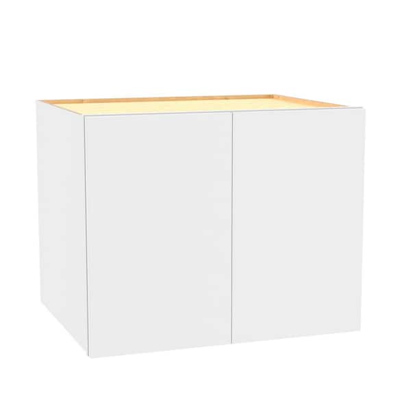 Hargrove 30 in. W x 24 in. D x 24 in. H Assembled Plywood Wall Bridge Kitchen Cabinet in Vesper White with Soft Close
