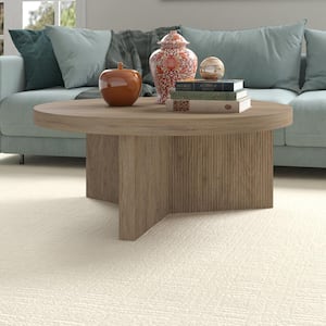 Meyer&Cross Holm 32 in. Antiqued Gray Oak Round MDF Top Coffee