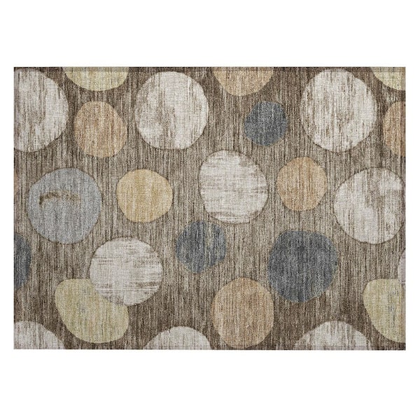 Chantille Machine Washable Indoor/Outdoor Abstract ACN3056 Chocolate 2 ft. x 3 ft. Accent Rug