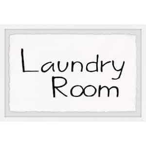"Laundry Room II" by Marmont Hill Framed Typography Art Print 30 in. x 45 in.