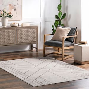 Marian Modern Crossroads Beige 4 ft. x 6 ft. Area Rug