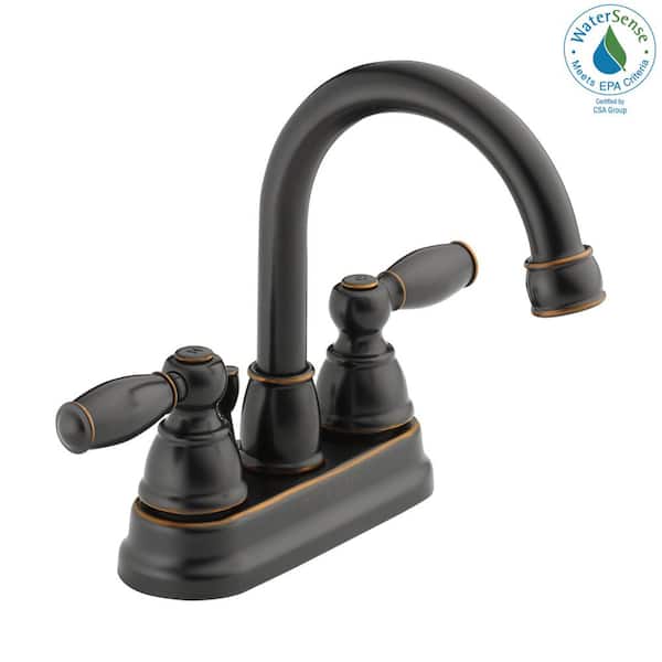Peerless Claymore 4 in. Centerset 2-Handle High Arc Bathroom Faucet in Oil Rubbed Bronze