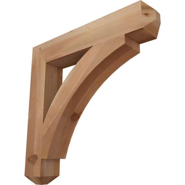 Ekena Millwork 5-1/2 in. x 36 in. x 36 in. Western Red Cedar Thorton Craftsman Smooth Bracket