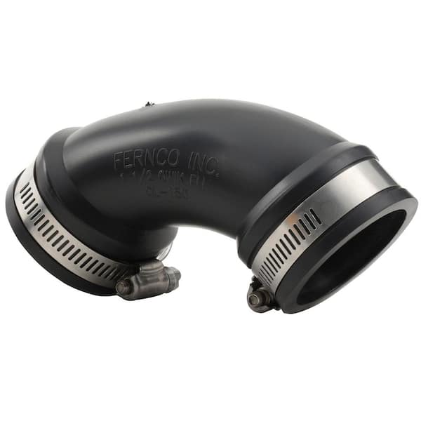 Fernco - 1-1/2 in. PVC DWV 90-Degree Mechanical Elbow Fitting