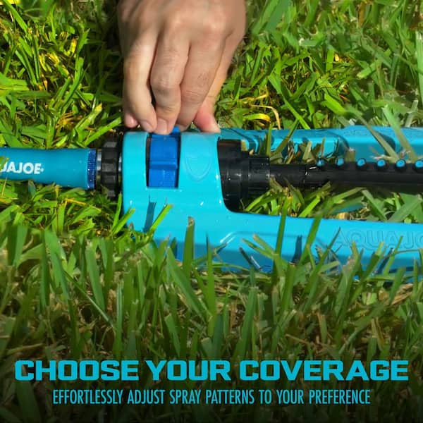 AQUA JOE Indestructible Metal Base Oscillating Sprinkler