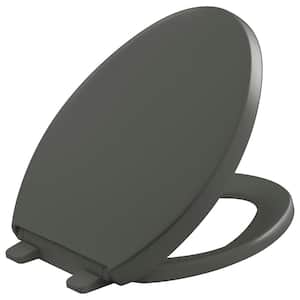 Grip Tight Reveal Q3 Elongated Closed Front Toilet Seat in Thunder Grey