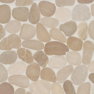 Waterbrook Pebble 2 in. x 2 in. Tan Stone Mosaic Tile (11 sq. ft./Case)