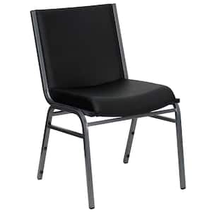 Vinyl Stackable Chair in Black
