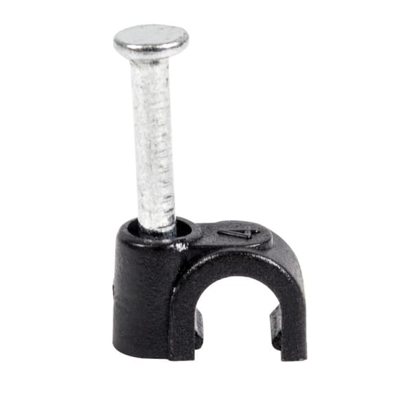 4 mm Cable Clips, Black, 100-Pack