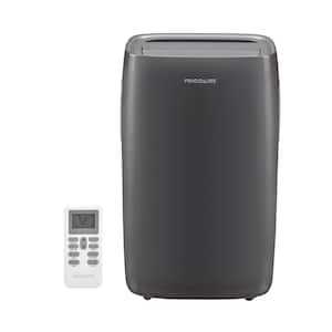 12,000 BTU Portable Air Conditioner Cools 550 Sq. Ft. with Dehumidifier in Gray