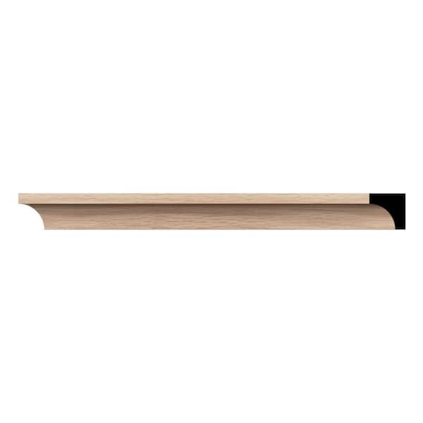 Ekena Millwork WM100 0.69 in. D x 0.69 in. W x 96 in. L Wood (Red Oak) Crown Molding