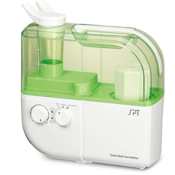 SPT Dual Mist Humidifier with ION Exchange Filter, Green