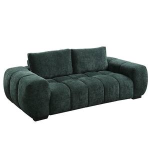 Ferrand 41 in Round Arm Linen Rectangle Sofa in. Green Linen