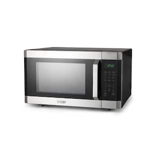 21.8 in. Width 1.6 cu.ft. Stainless Steel/Black 1100-Watt Countertop Microwave Oven