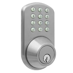 Single Cylinder Satin Nickel Electronic Touch Pad Deadbolt