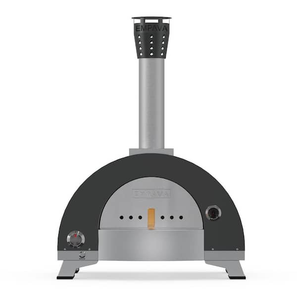 Dual Fuel Portable Pizza Oven-46000 BTU Gas/Wood Fired Outdoor Oven with Chimney Ideal for Camping, Tailgating, Backyard