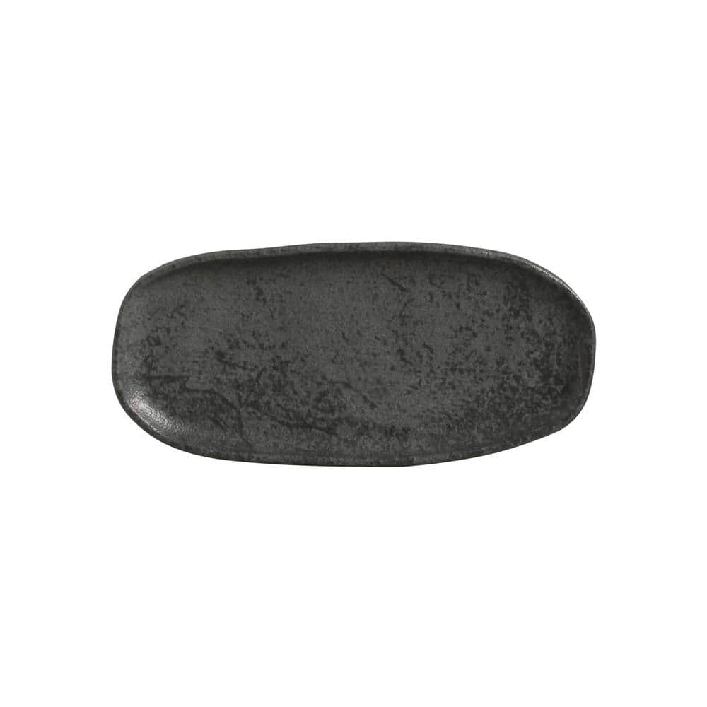9.06 in. Chromium Gray Stoneware Shallow Oval Platter Organic (Set of 4) price history on PriceWatchPro