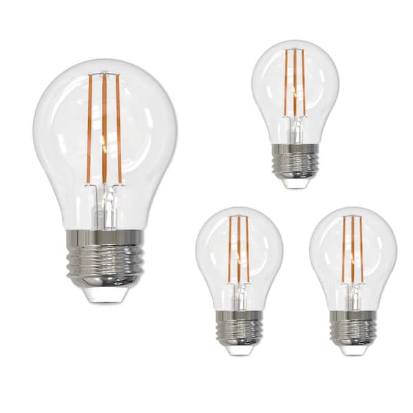 Bulbrite 60-Watt Equivalent Soft White Light A15 (E26) Medium Screw Base Dimmable Clear 3000K LED Light Bulb (4-Pack)