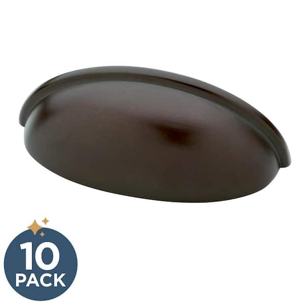 Franklin Brass 10-Pack Cup 3 in. (76 mm) Modern Dark Oil Rubbed Bronze Drawer Cup Pulls