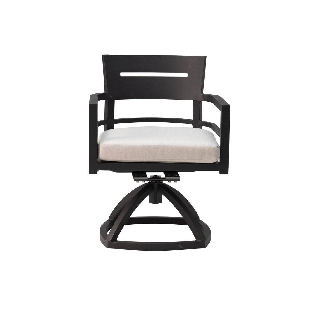 Black Rocking Aluminum Outdoor Rocking Chair with Sunbrella Biege Cushion (2-Pack) price history on PriceWatchPro