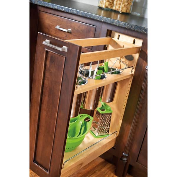Utensil Storage, Tiered Double Combination Drawer for 30 or 36 Cabinet,  With or Without Blumotion Soft-Close Slides by Rev-A-Shelf