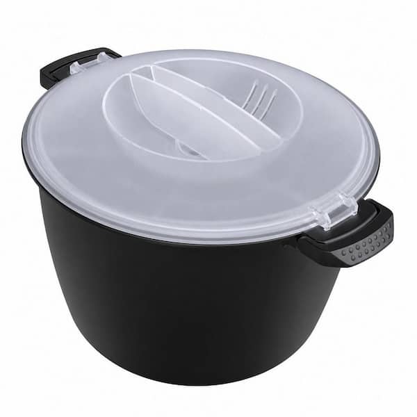 3 Quart Plastic Micro Cookware, Microwave Rice Cooker, Microwave Steamer for Vegetables, Food Storage Container, Cooker