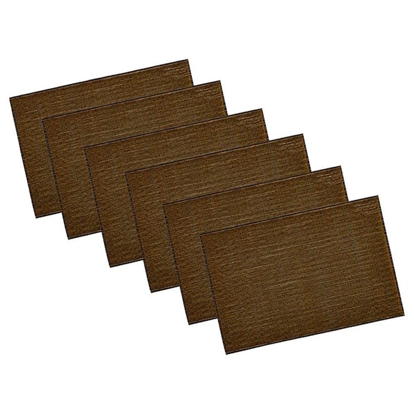 EveryTable 18 in. x 12 in. Golden Waves PVC Placemat (Set of 6)