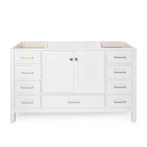 Cambridge 60 in. W x 21.5 in. D x 34.5 in. H Freestanding Bath Vanity Cabinet Only in White