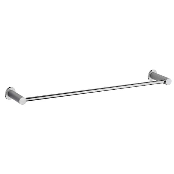 Round Collection 24 in. Wall Mounted Towel Bar in Chrome