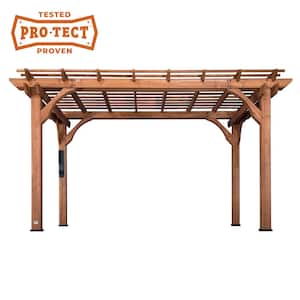 10 ft. x 14 ft. Traditional All Cedar Wood Outdoor Patio Pergola Shade Structure