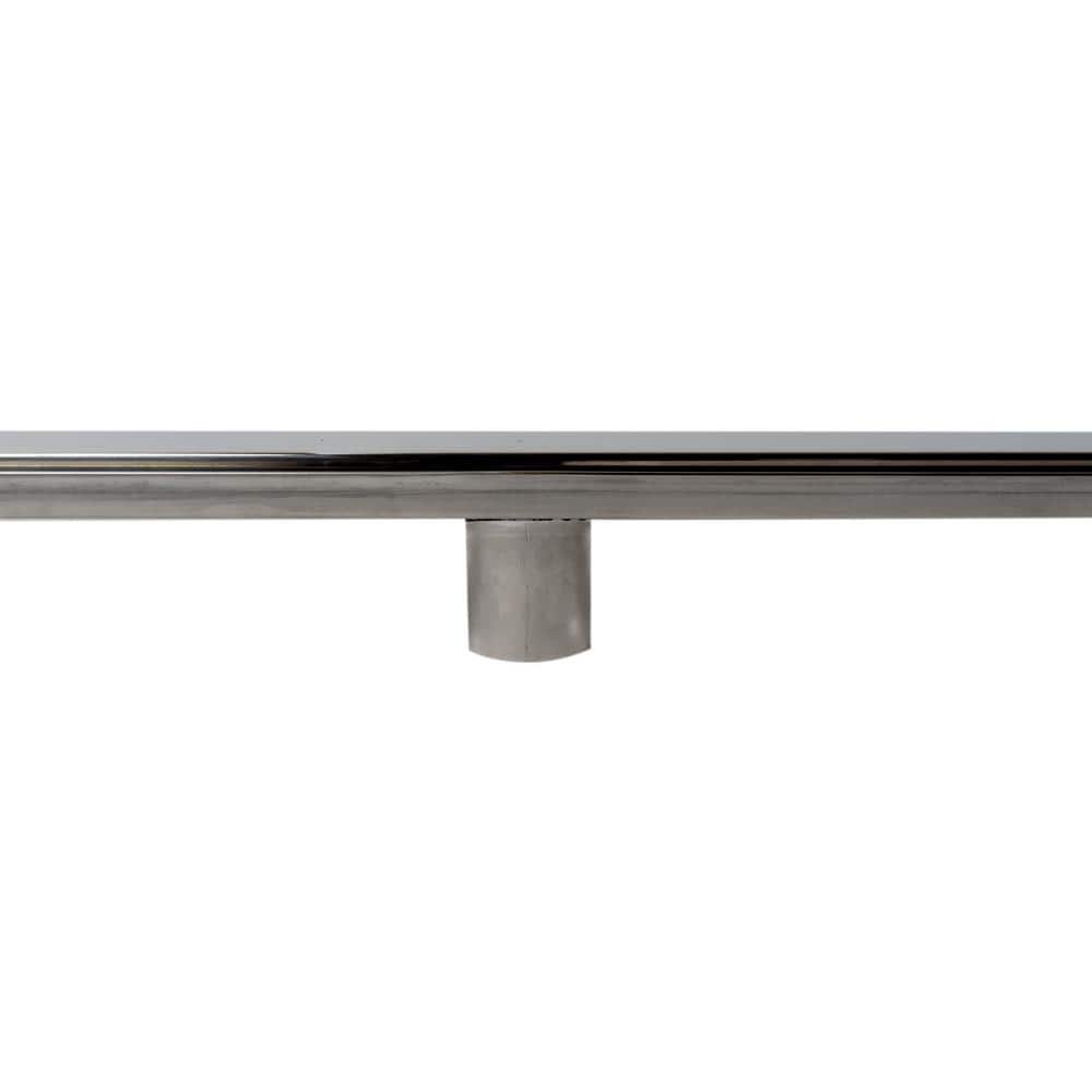 59" Polished Stainless Steel Linear Shower Drain with Solid Cover