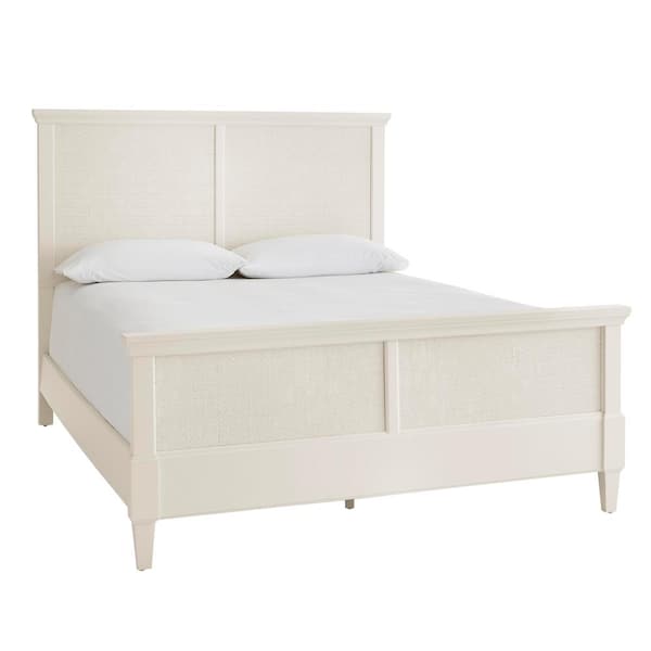 Home Decorators Collection Marsden Ivory Wooden Cane Queen Bed (65 in. W x 54 in. H)