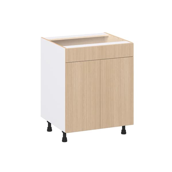 Timberline Mojavi Oak Slab Assembled Sink Base Kitchen Cabinet with a False Front (27 in. W x 34.5 in. H x 24 in. D)