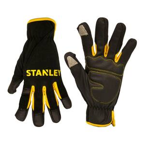 STANLEY Guanti Da Lavoro Uomo SY750L Hybrid Lightweight Performance - Taglia L, Pelle Premium