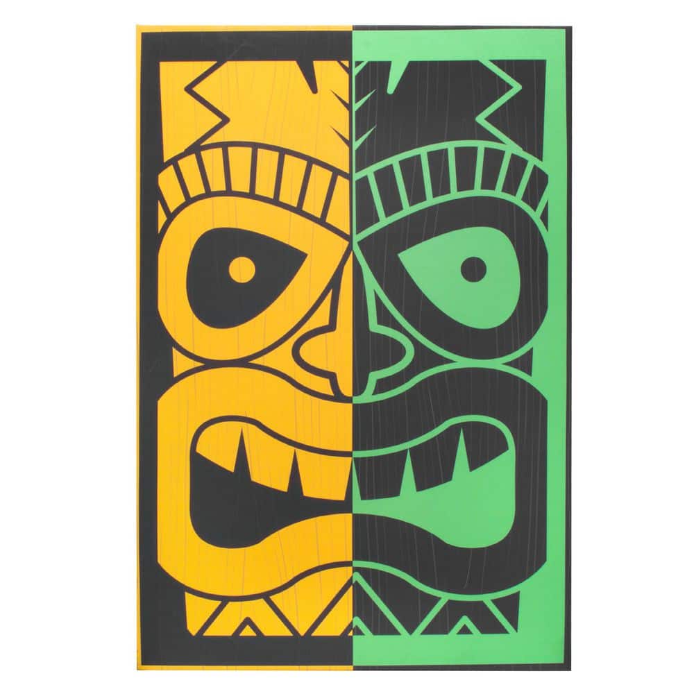 Outdoor Canvas Wall Art, Tiki Mask Tropical Patio & Backyard Decor for Party Unframed 24 in. x 36 in. price history on PriceWatchPro