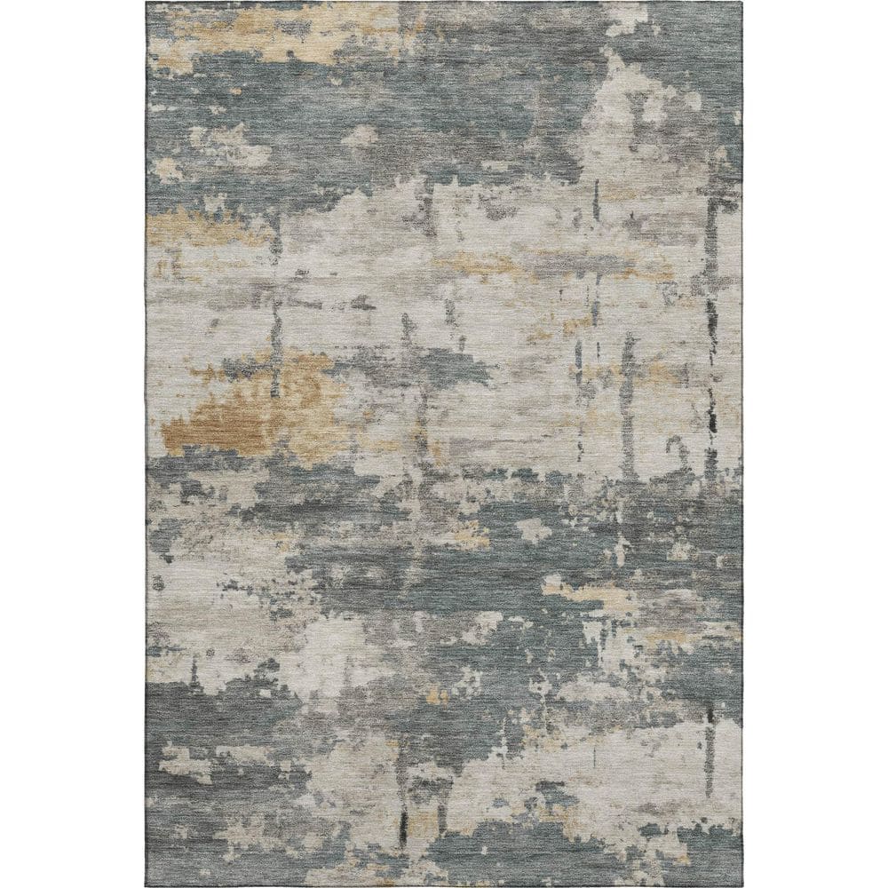 Mayfield Premium Machine Washable Abstract AMF2362 Basil 5 ft. x 7 ft. 6 in. Area Rug price history on PriceWatchPro