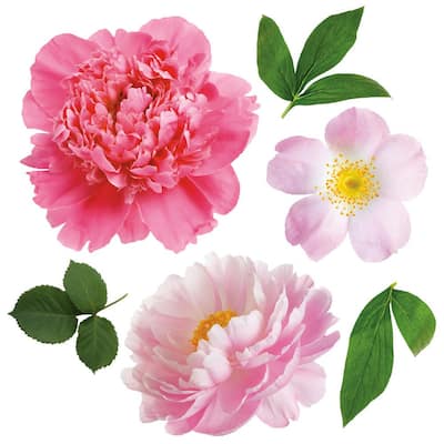 Large Flower Peel and Stick Wall Decals (set of 22)