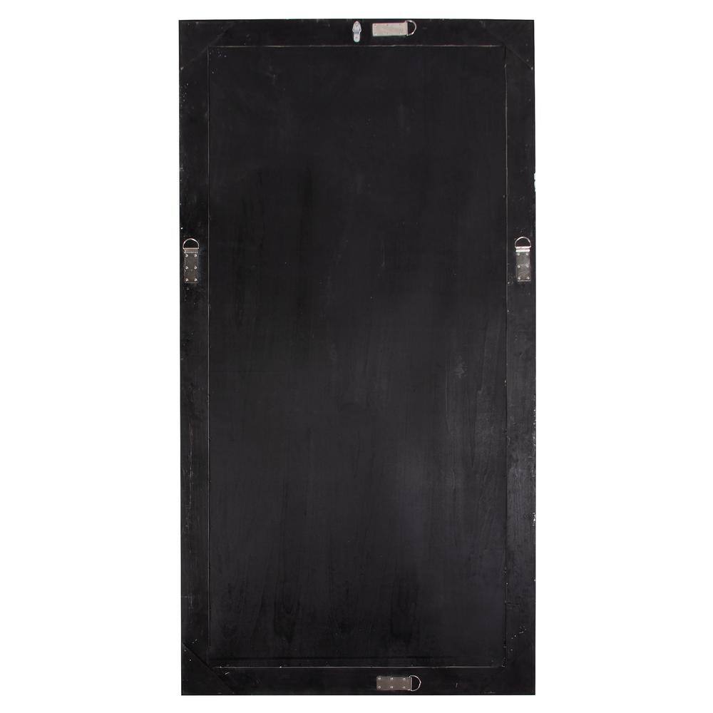 Nancy Oversized Champagne Silver Leaf Rectangular Wood Floor Mirror