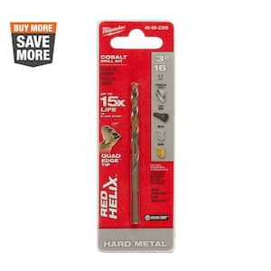 3/16 in. Cobalt Red Helix Twist Drill Bit