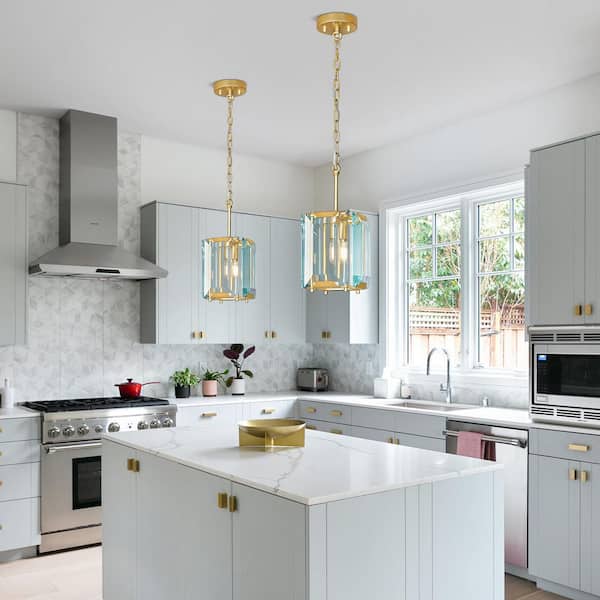 ZHLWIN Home Lighting 7.08 in. 1-Light Gold Modern Rectangle