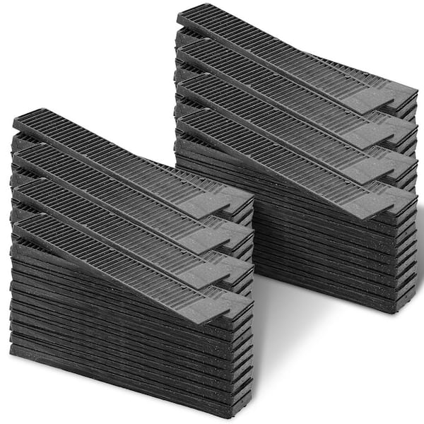 Angel Sar 1 .5 in. x 7.75 in. Black Composite Shims, DIY Furniture Levelers for Home Improvement (72-Pack)