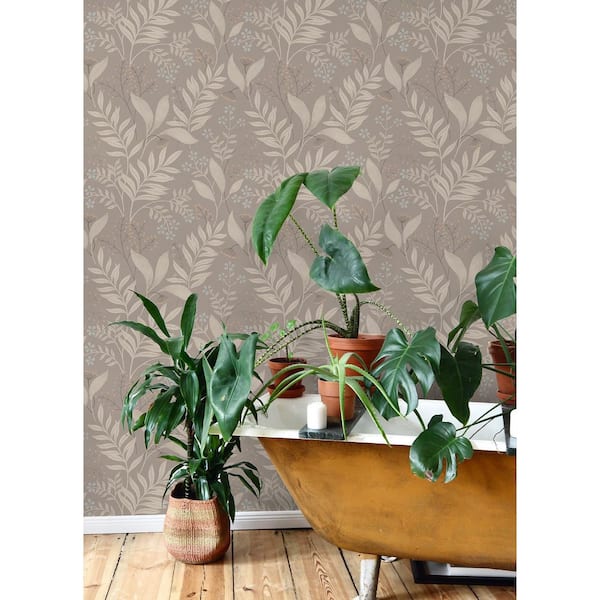Amanda Taupe Peel and Stick Wallpaper